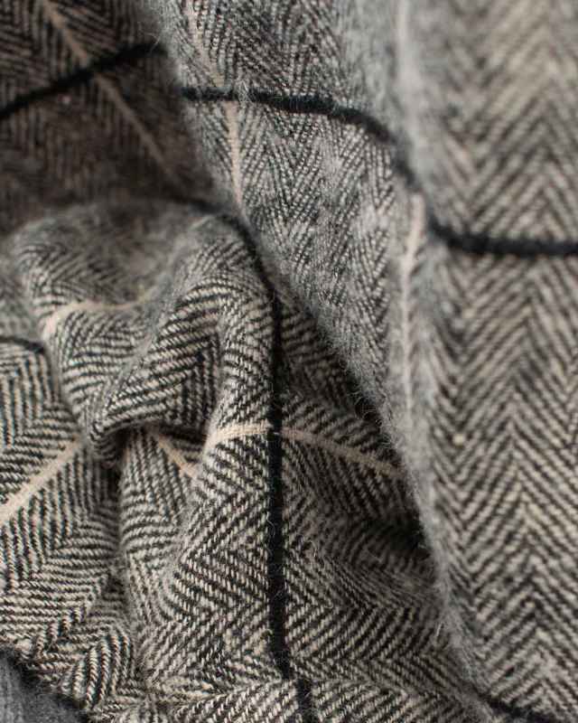 01EWS14614  blue willow コットンリネンヘリンボンサイドポケットパンツ