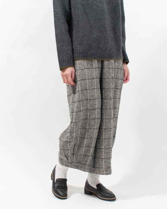 01EWS14614  blue willow コットンリネンヘリンボンサイドポケットパンツ