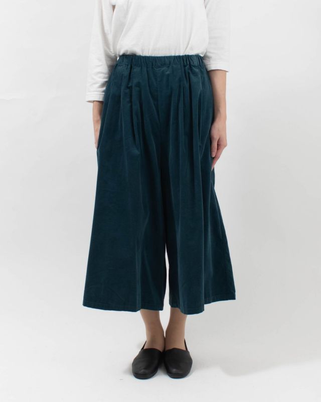 01EWS14628  blue willow 細コーデュロイワイドパンツ