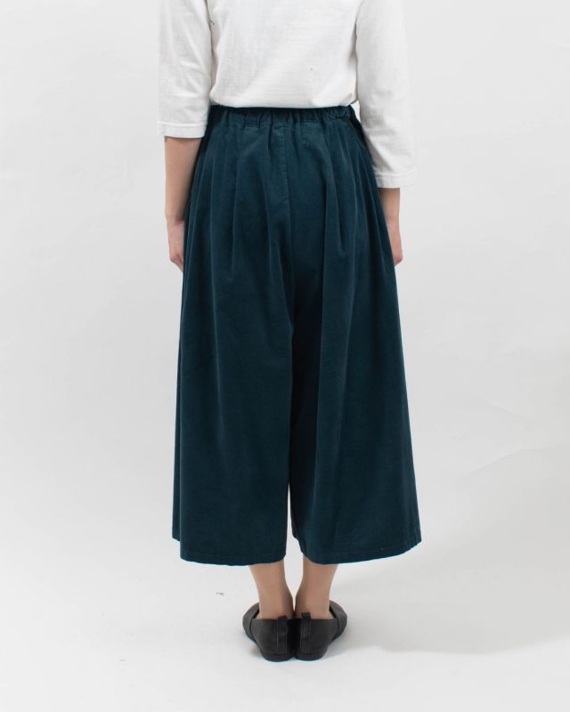 01EWS14628  blue willow 細コーデュロイワイドパンツ