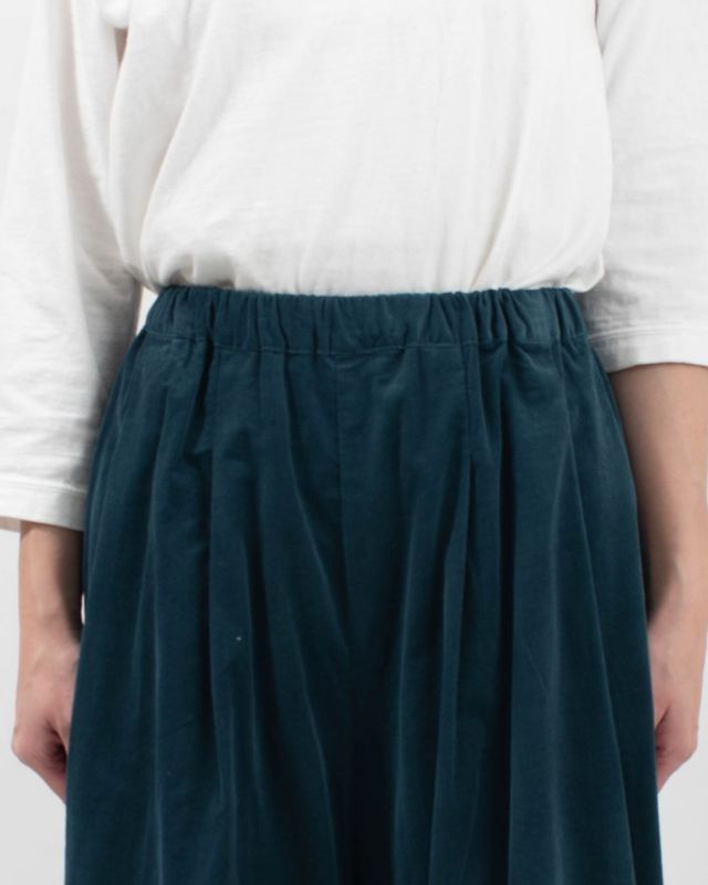 01EWS14628  blue willow 細コーデュロイワイドパンツ