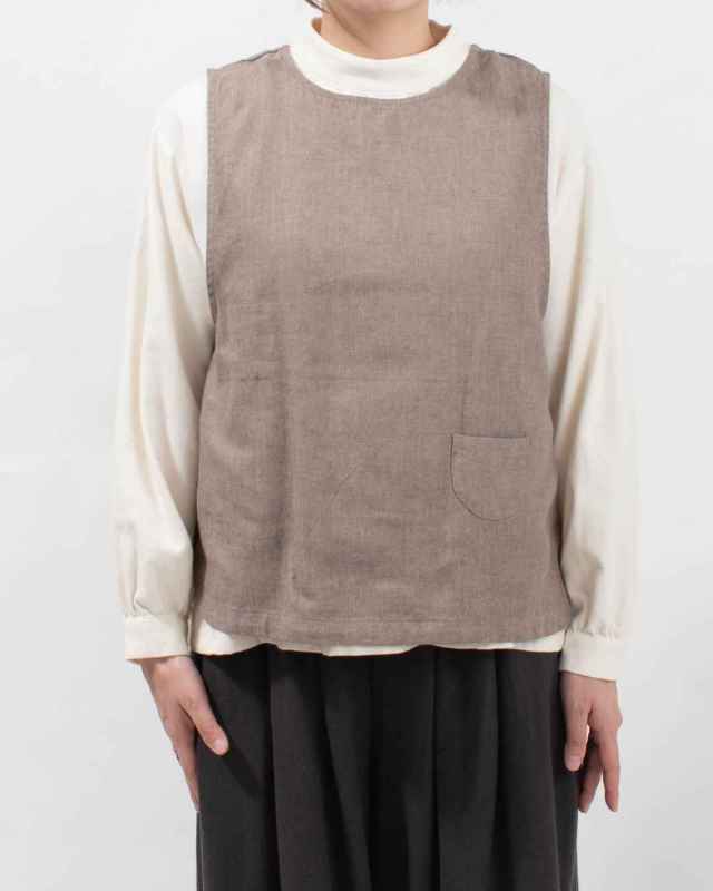 blue willow コットンリネンヘリンボンベスト|ナチュラルファッション blue willow コットンリネンヘリンボンベスト|ナチュラルファッション