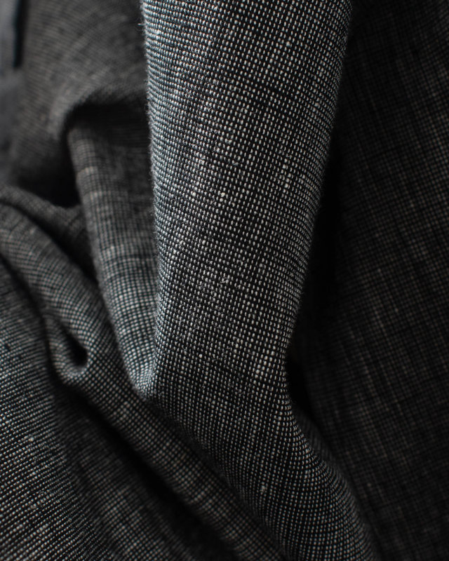 01FFP11436 blue willow コットンリネン衿裁ち切りフリルブラウス