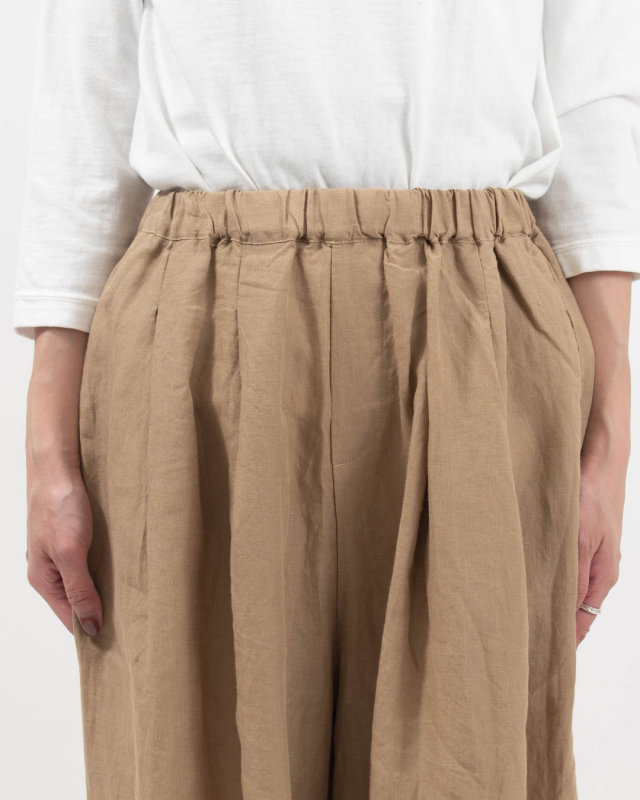 01FFP14417 blue willow リネンタックバルーンパンツ