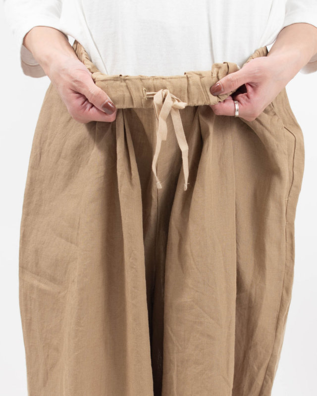 01FFP14417 blue willow リネンタックバルーンパンツ