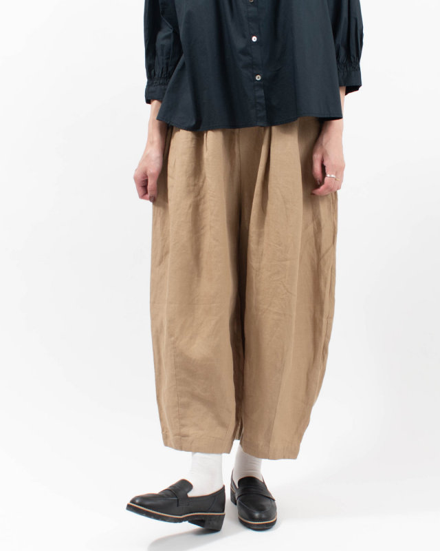 01FFP14417 blue willow リネンタックバルーンパンツ