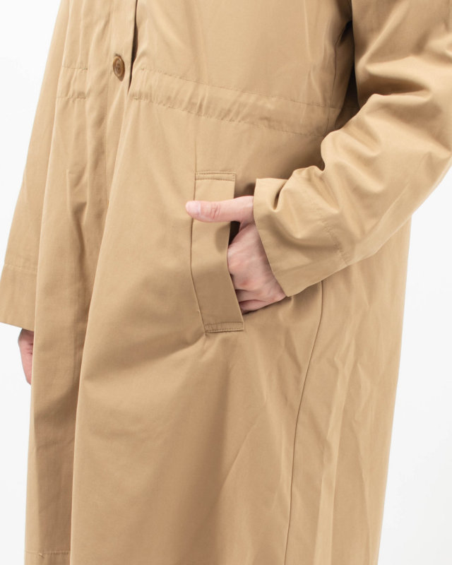 01FFP18444 blue willow ポリエステルコットン裏付きハオリコート
