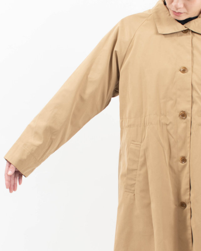 01FFP18444 blue willow ポリエステルコットン裏付きハオリコート