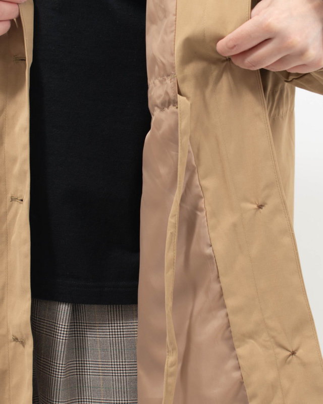 01FFP18444 blue willow ポリエステルコットン裏付きハオリコート