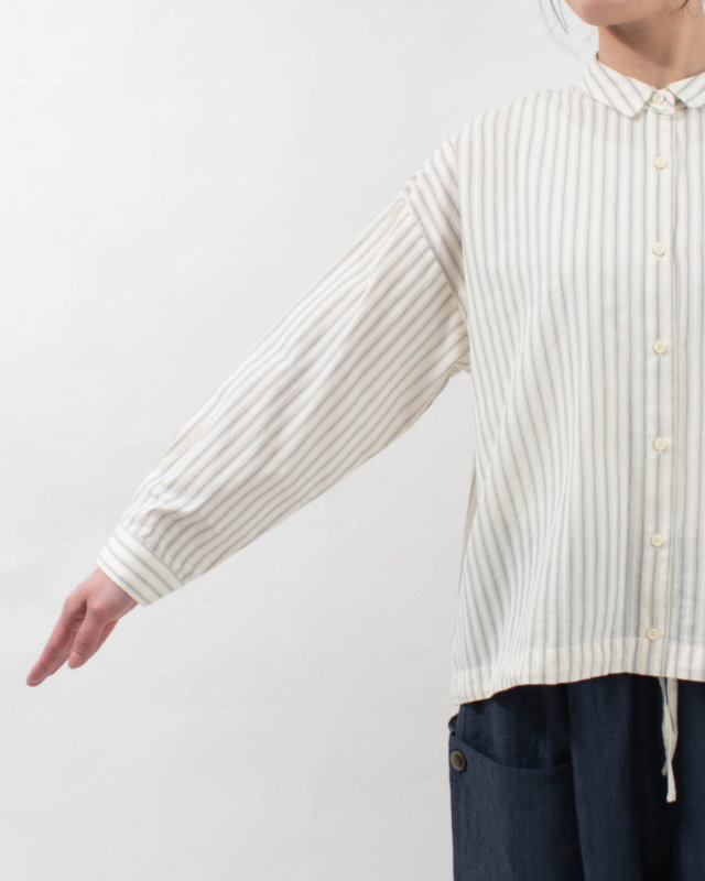 01FSP11043  blue willow コットンドビーシャツ