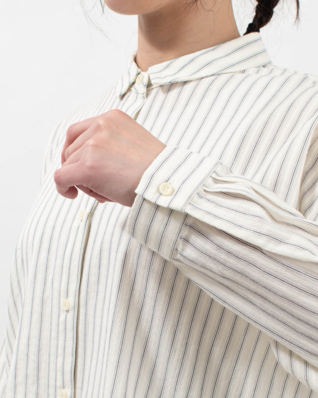 01FSP11043  blue willow コットンドビーシャツ