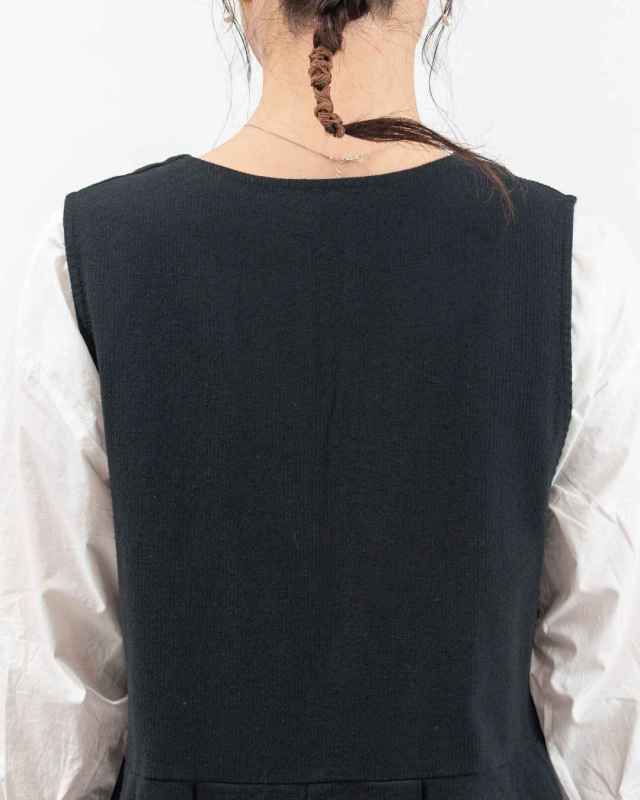 01FSP13015  blue willow コットンリネン変わり織りジャンパースカート