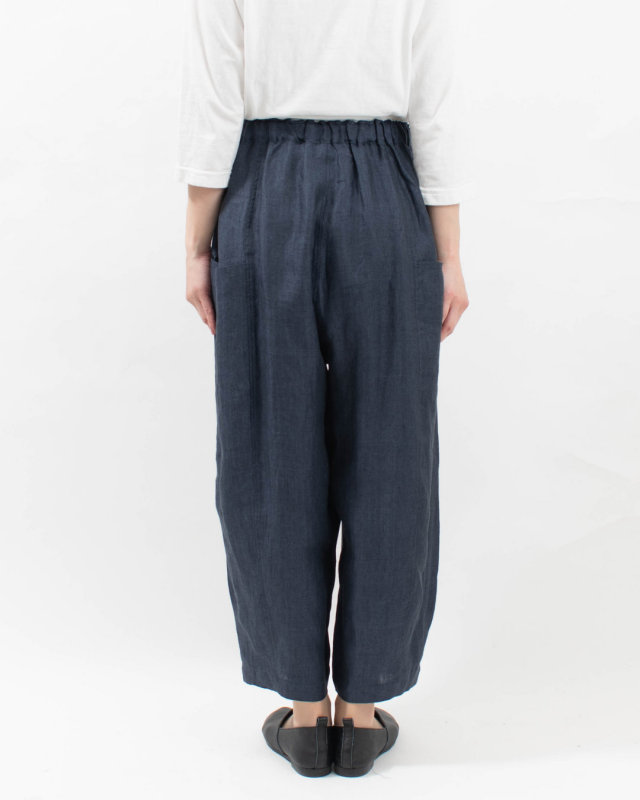 01FSP14041 blue willow リネンヘリンボンバルーンパンツ