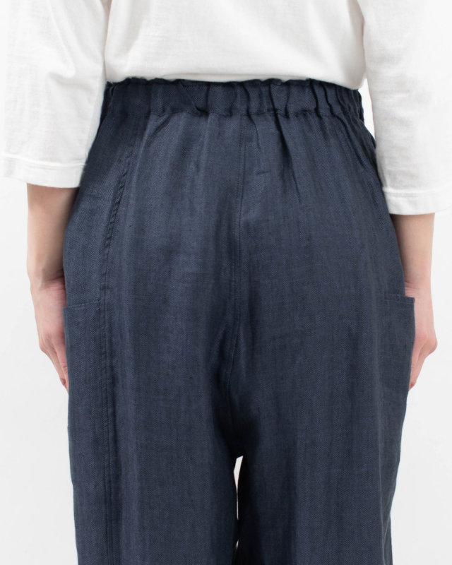 01FSP14041 blue willow リネンヘリンボンバルーンパンツ