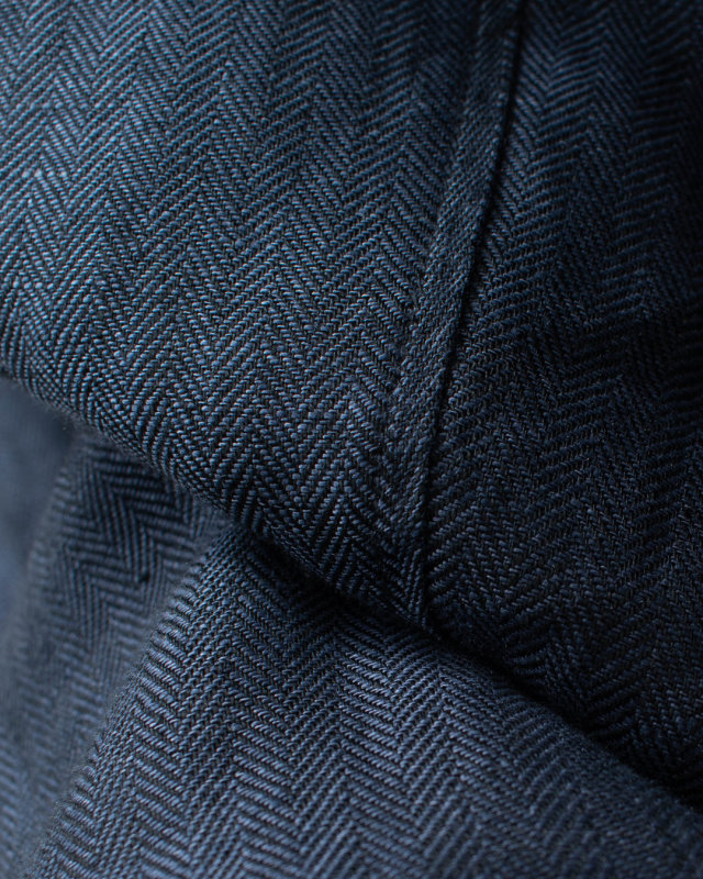 01FSP14041 blue willow リネンヘリンボンバルーンパンツ