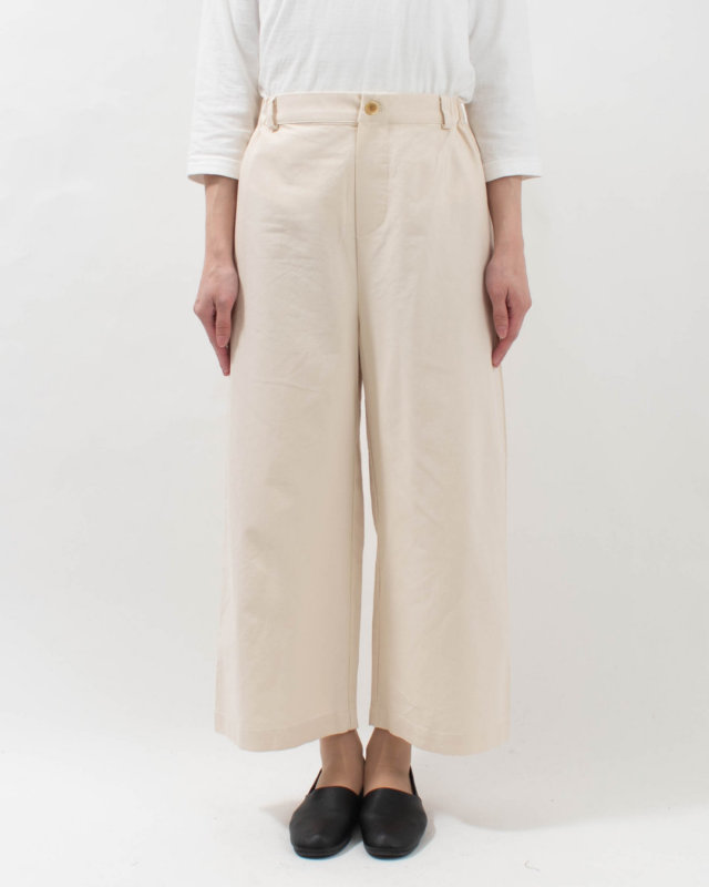01FSP14055 blue willow コットンオックスストレートパンツ