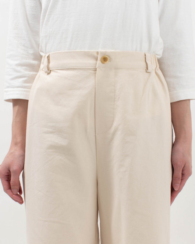 01FSP14055 blue willow コットンオックスストレートパンツ