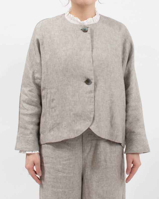 01FSP17001  blue willow リネン太番手ドルマンジャケット