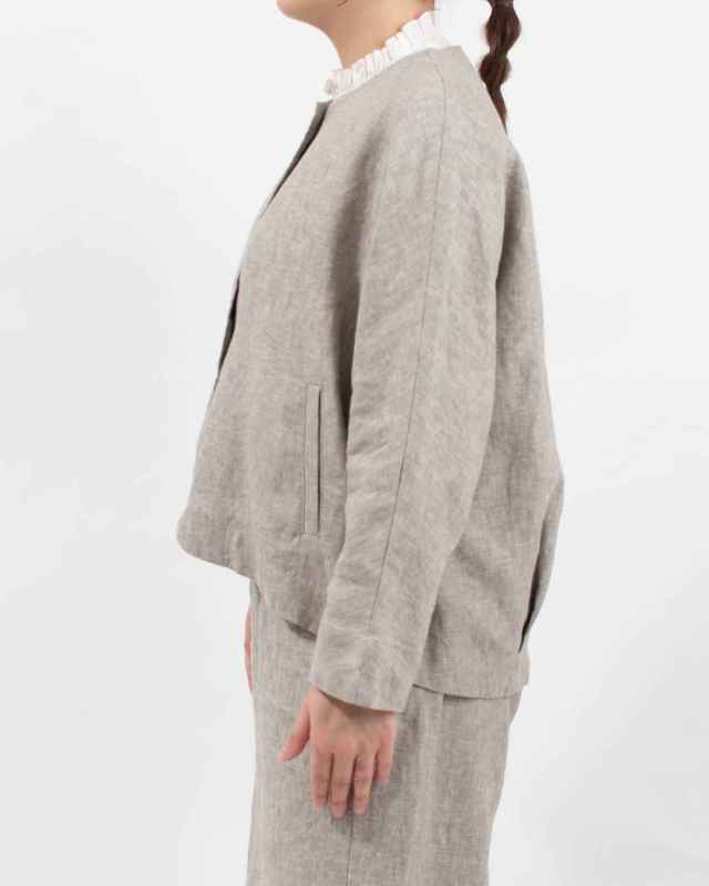 01FSP17001  blue willow リネン太番手ドルマンジャケット