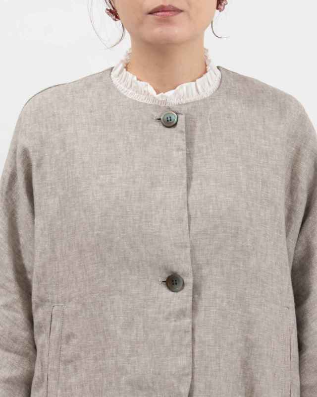 01FSP17001  blue willow リネン太番手ドルマンジャケット