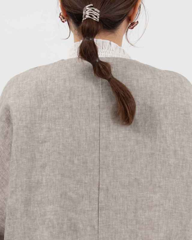 01FSP17001  blue willow リネン太番手ドルマンジャケット