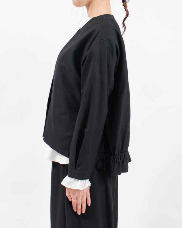 01FSP17007  blue willow コットンレーヨンノーカラージャケット