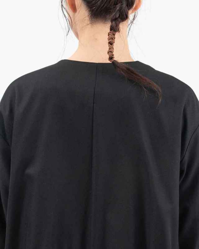 01FSP17007  blue willow コットンレーヨンノーカラージャケット