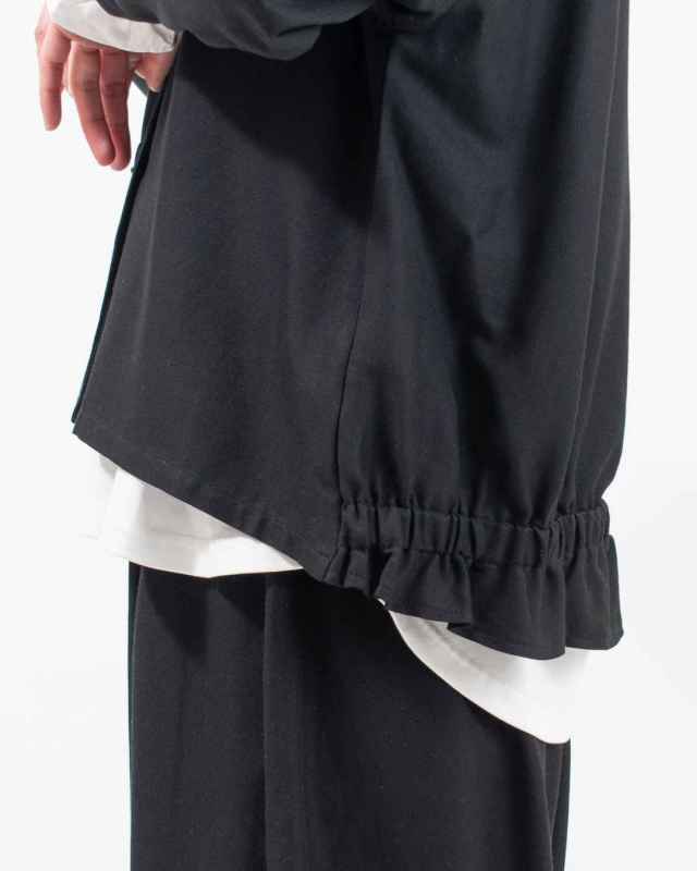 01FSP17007  blue willow コットンレーヨンノーカラージャケット