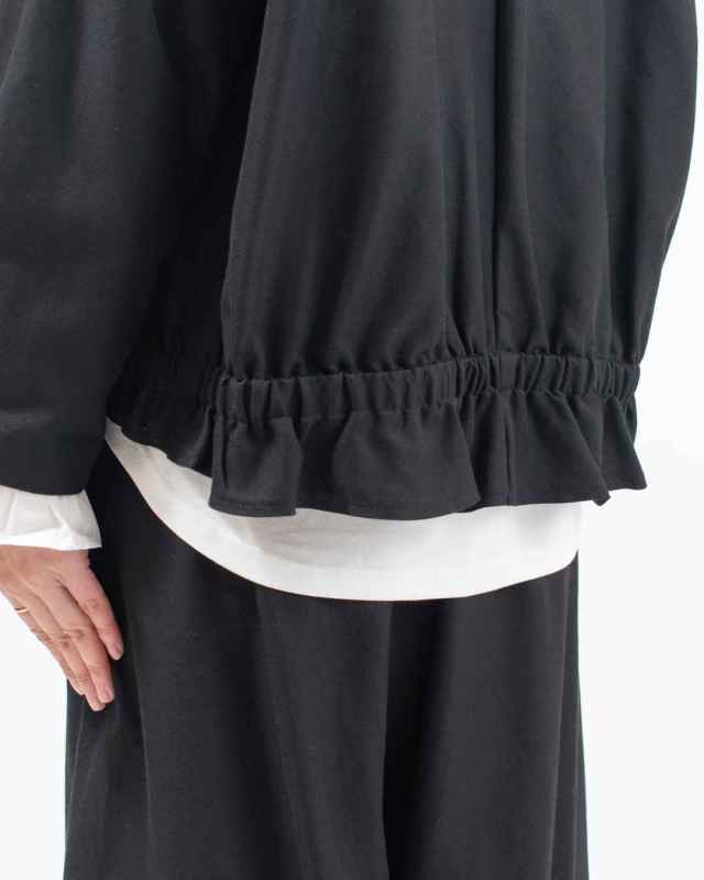 01FSP17007  blue willow コットンレーヨンノーカラージャケット