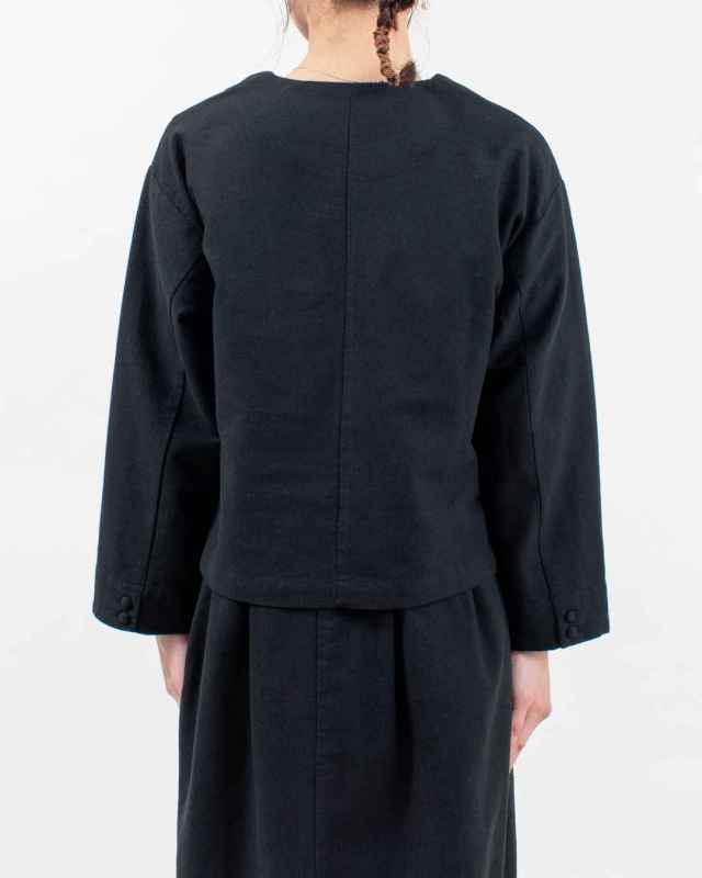 01FSP17014  blue willow コットンリネン変わり織りジャケット