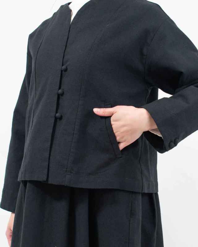 01FSP17014  blue willow コットンリネン変わり織りジャケット