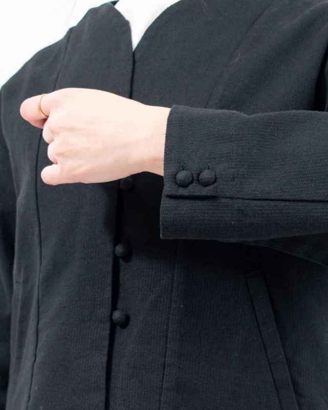 01FSP17014  blue willow コットンリネン変わり織りジャケット