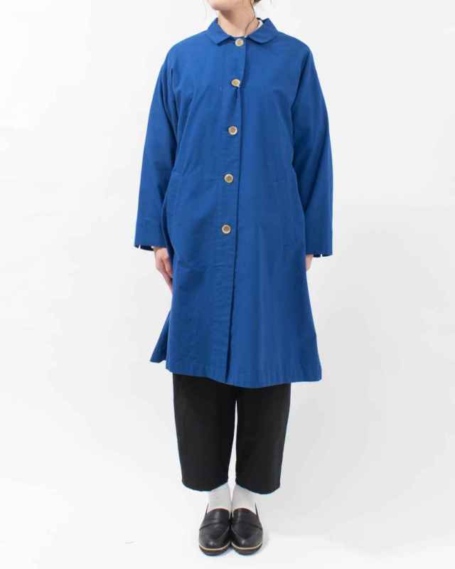 01FSP18030  blue willow コットンオックスステンカラーコート