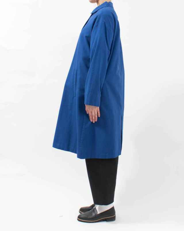 01FSP18030  blue willow コットンオックスステンカラーコート