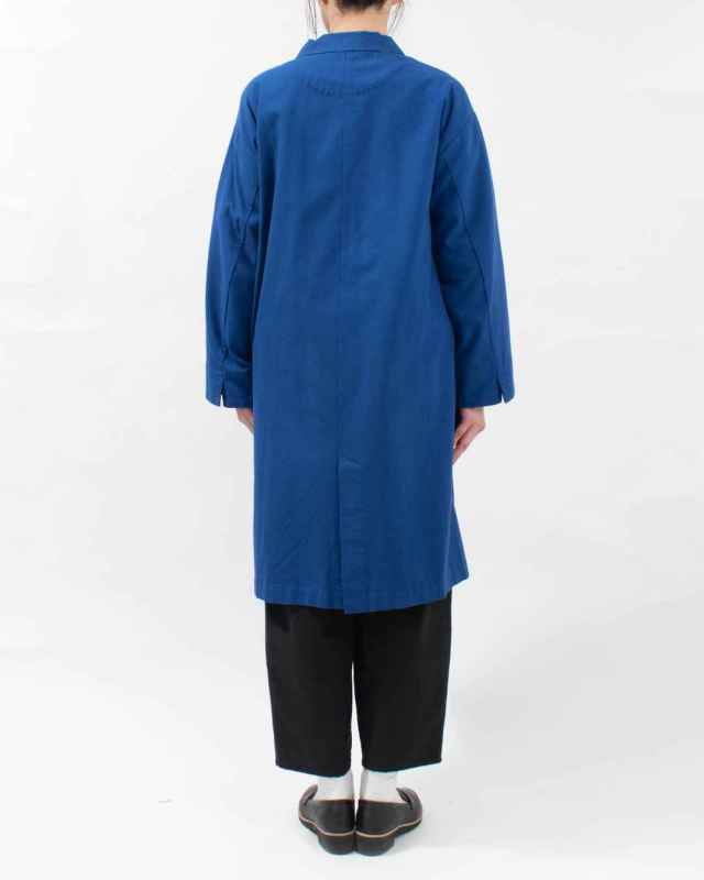 01FSP18030  blue willow コットンオックスステンカラーコート