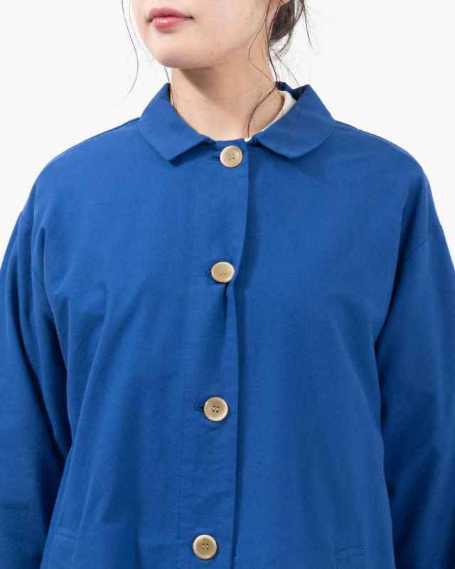 01FSP18030  blue willow コットンオックスステンカラーコート