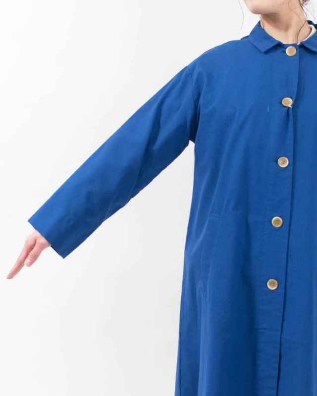 01FSP18030  blue willow コットンオックスステンカラーコート