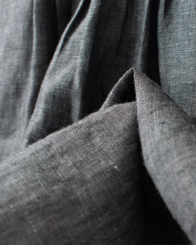 01FUP11307 blue willow リネンフリルノースリーブブラウス