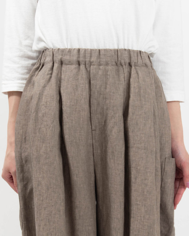 01FUP14203 blue willow リネンポケットバルーンパンツ