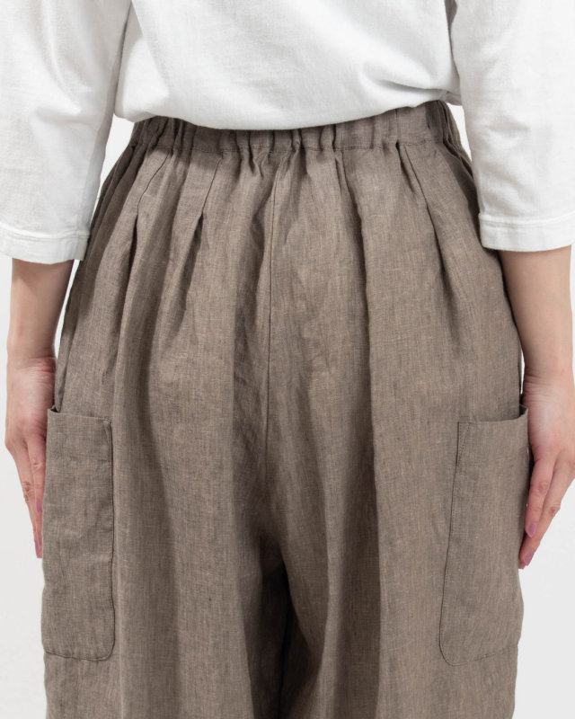 01FUP14203 blue willow リネンポケットバルーンパンツ