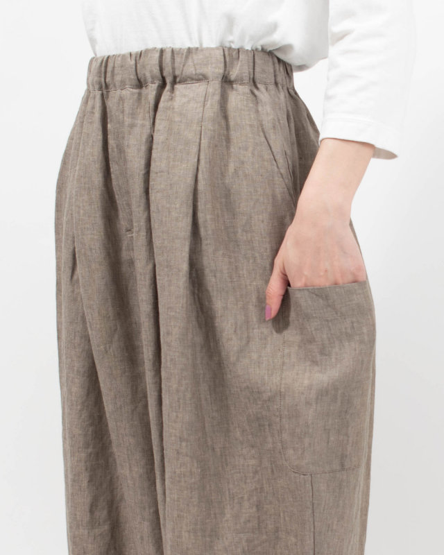 01FUP14203 blue willow リネンポケットバルーンパンツ