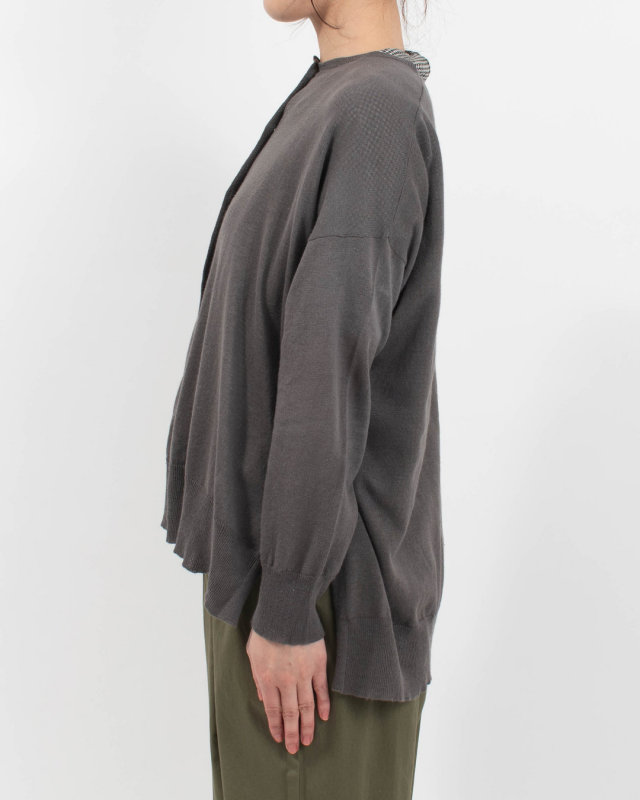 01FUP29249  blue willow コットンリネンニット長袖カーディガン