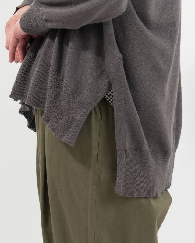 01FUP29249  blue willow コットンリネンニット長袖カーディガン