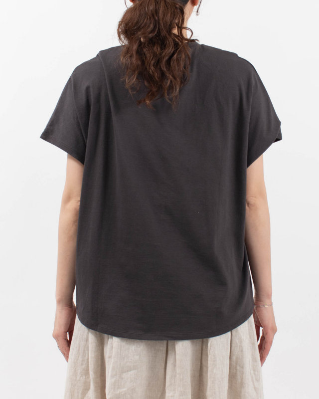 01FUP39327 blue willow ソフト天竺ドットプリントTシャツ 