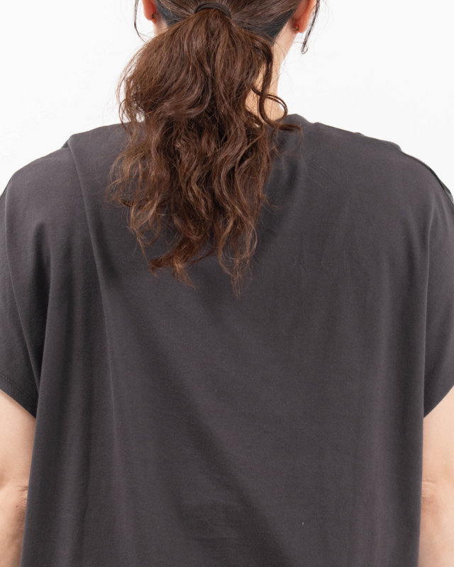 01FUP39327 blue willow ソフト天竺ドットプリントTシャツ 