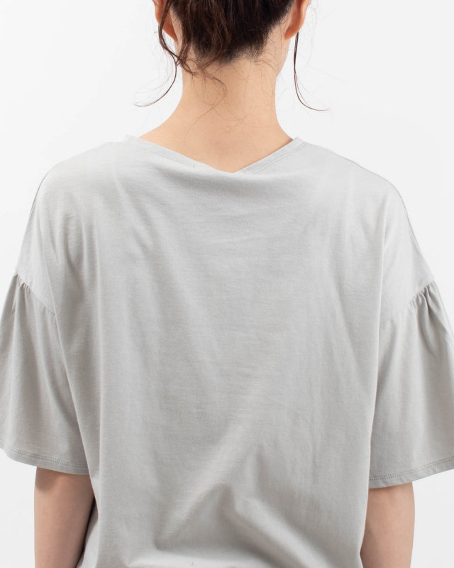 01FUP39328 blue willow ソフト天竺刺繍Tシャツ