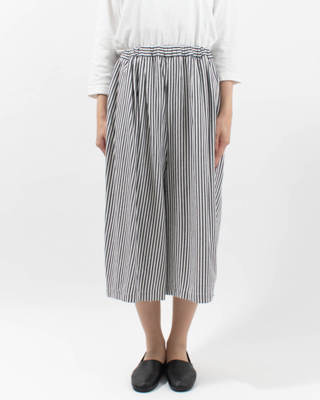01FUS14338 blue willow コットン三つ綾ワイドクロップドパンツ