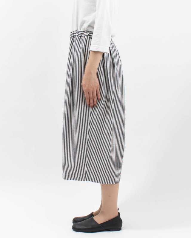 01FUS14338 blue willow コットン三つ綾ワイドクロップドパンツ