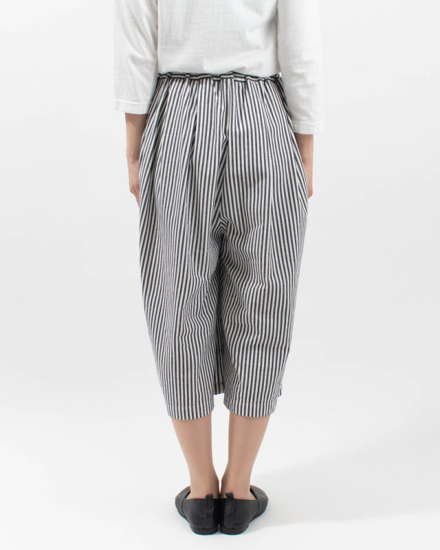 01FUS14338 blue willow コットン三つ綾ワイドクロップドパンツ