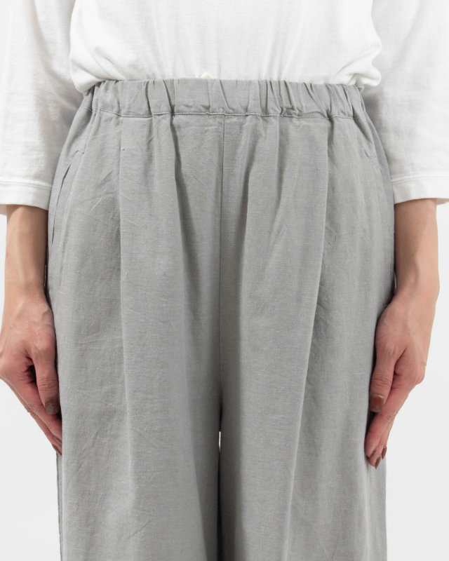 01FUS14344　blue willow コットンリネンワイドパンツ